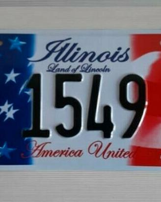 ILLINOIS TARGA AMERICA USA Vintage License Plate