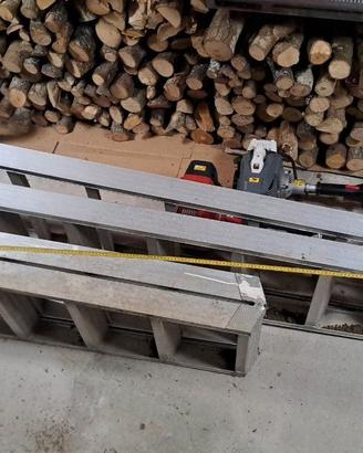 2 scale in alluminio da 4 m. + 3,6 m. + Rampa legn