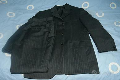 Abito nero gessato Tg M - 46 - NUOVO