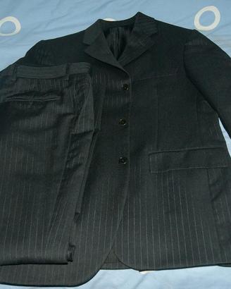 Abito nero gessato Tg M - 46 - NUOVO