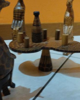 set in legno africano vintage