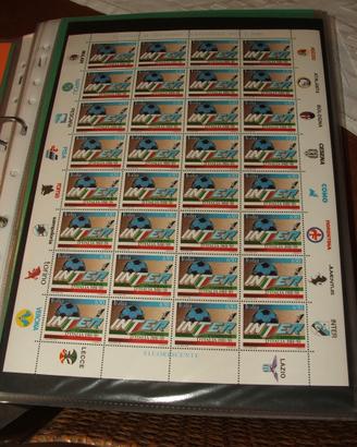 Foglio intero francobolli Inter