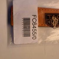 TAG Heuer cinturino in pelle marrone FC6455/0 