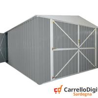 Box acciaio garage lamiera 360x600 grigio chiaro