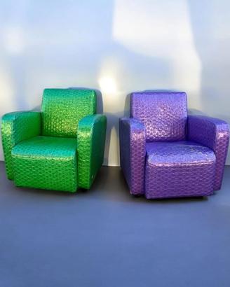 Rara coppia di Poltrone Design Big Bubble Bag - 3B