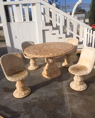 Statue da giardino - Tavolo e sedie
