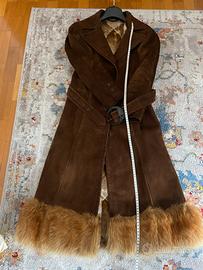 Vintage anni 60/70 cappotto pelle scamosciata