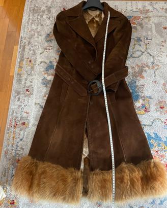 Vintage anni 60/70 cappotto pelle scamosciata