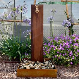 FONTANA PER GIARDINO IN CORTEN CM 10X20 H100