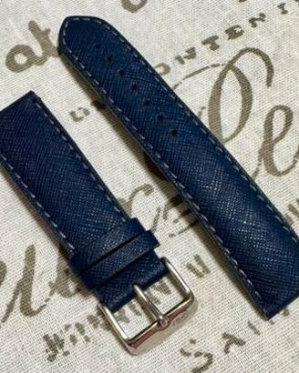 Cinturino BROS waterproof pelle saffiano blu 22mm