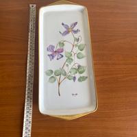 Piatto rettangolare dipinto a mano