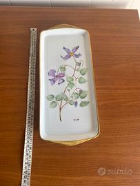 Piatto rettangolare dipinto a mano