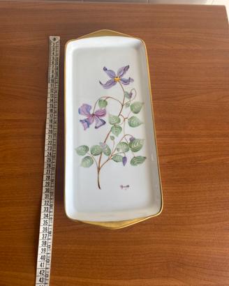 Piatto rettangolare dipinto a mano