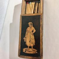 Antica Scatola Fiammiferi Legno ‘800