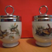 COPPIA CUOCI E PORTA UOVO IN PORCELLANA FINE