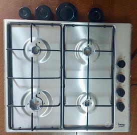 Piano cottura a gas Beko 4 fuochi – Acciaio inox