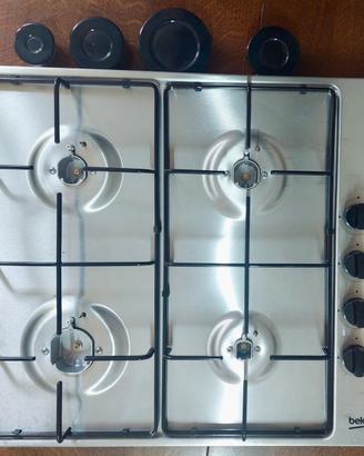 Piano cottura a gas Beko 4 fuochi – Acciaio inox