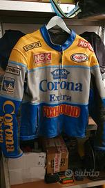 giacca pelle moto corsa 