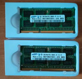 RAM DDR3 2X2gb SODIMM laptop MacBook Pro originale