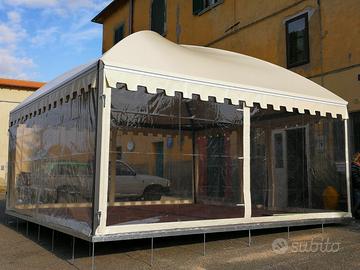 Gazebo curvo certificato 6x6 BIANCO