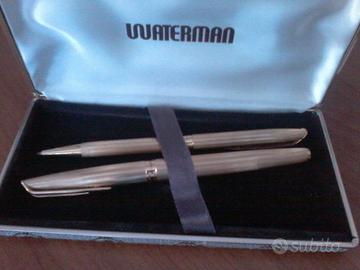 Penna stilografica waterman placcata oro 18kt nuov