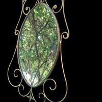 Specchio vintage in ottone
