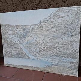Quadro: 40 x 30 dolomiti 1980 strappo d'affresco