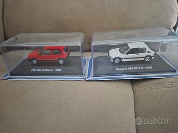 Modellini Fiat Uno Turbo Peugeot 205 GTI Nuovi