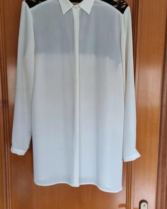 Camicia con pizzo nero