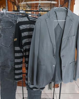 giacca più pantalone e maglioncino uomo