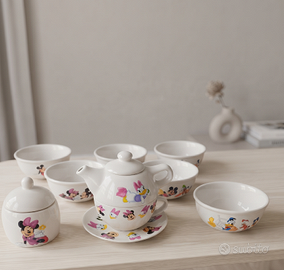 Set Tè Disney Ceramica Topolino Minni Paperino