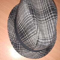 Cappello fedora lana scozzese stile vintage