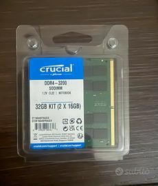 Crucial RAM DDR4 32GB Kit (2x16GB)