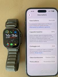 iphone 16 pro max 256 GB + apple watch ultra 1 gen