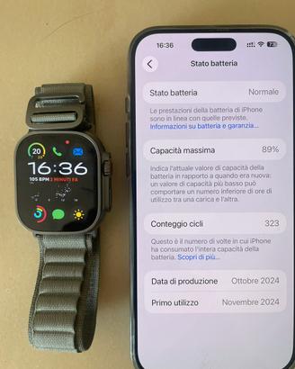 iphone 16 pro max 256 GB + apple watch ultra 1 gen
