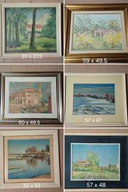 Stock di quadri decorativi incorniciati - 25 pezzi