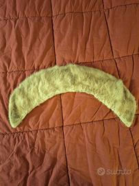 collo di vera pelliccia bianca