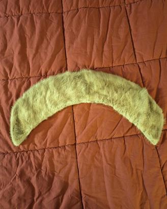 collo di vera pelliccia bianca