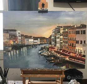 Venezia al Tramonto – Quadro originale acrilico 