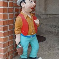 STATUA NANO DA GIARDINO "posa il fiasco" anni 50