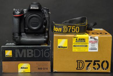 NikonD750 + tracolla orig+ MBD16 orig+2batt orig