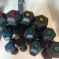 Manubri esagonali gommati - dumbbells