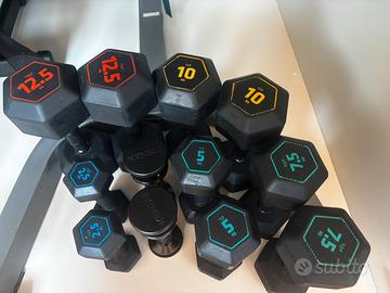 Manubri esagonali gommati - dumbbells