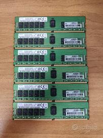 Ram DDR4 "ECC" 16GB x 6 banchi ( 96Gb Totali )
