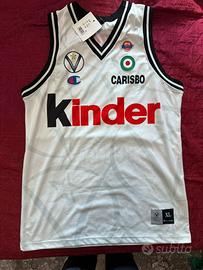 Canotta Virtus bologna Kinder ORIGINALE CON CARTEL