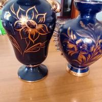 Vaso Ceramica nero con finiture dorate