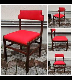 4 sedie design vintage rosse