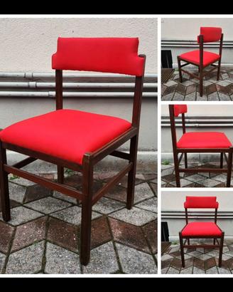 4 sedie design vintage rosse