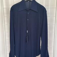 Camicia Uomo No Push Blu Navy Taglia M