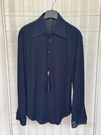 Camicia Uomo No Push Blu Navy Taglia M
